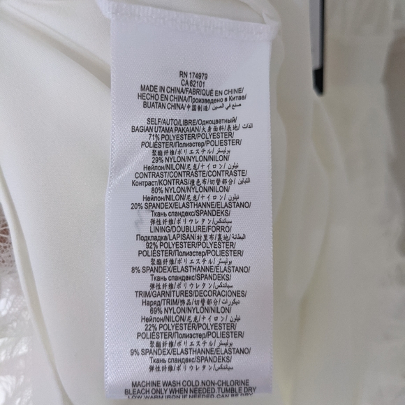 NEW BCBGMAXAZRIA x REVOLVE Off White Strapless Corset Ruffle Tiered Mini Dress 0 - Picture 10 of 10